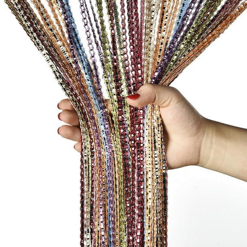 100x200cm Shiny Tassel-Line Curtains Living Room String Curtain Window Door Divider Drape Valance Home Decor
100x200cm Shiny Tassel-Line Curtains Living Room String Curtain Window Door Divider Drape Valance Home Decor