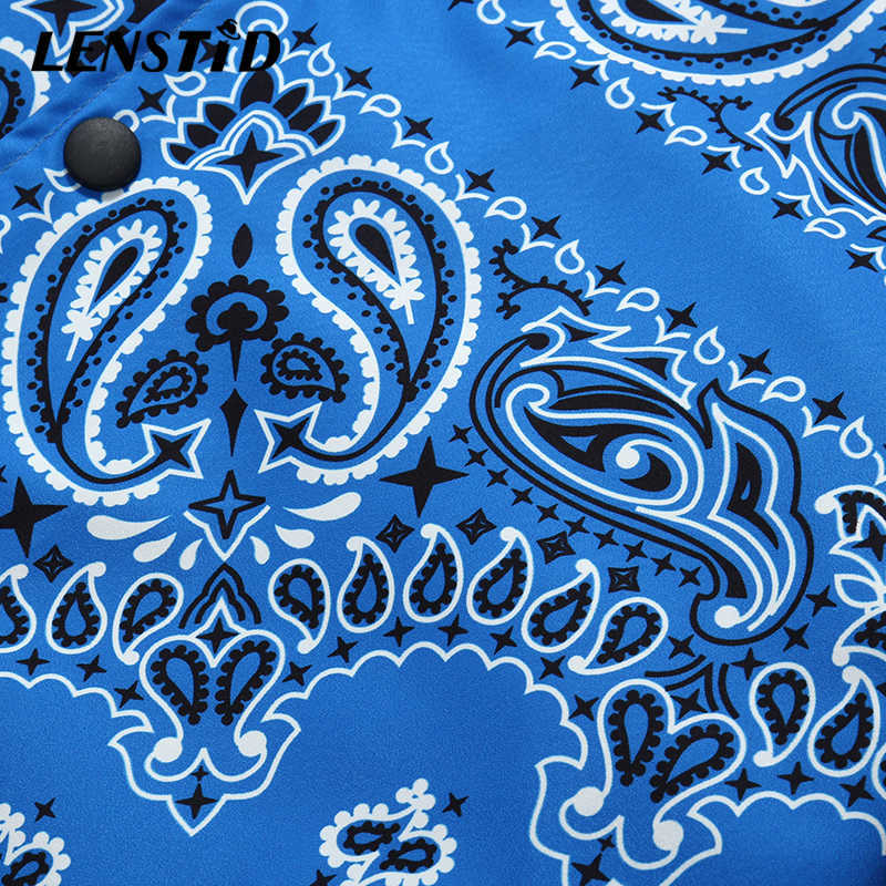 LENSTID Mens Wear Hip Hop Bandana Paisley Pattern Bomber Jackets Windbreaker Harajuku Streetwear Autumn Casual Coats Tops 210818