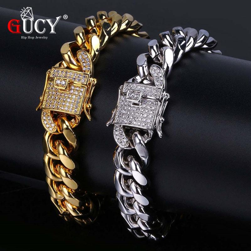 Hip Hop Bracelet Gold/Silver Color Micro Pave CZ Stone Buckle 10mm Width Cuban Charm Jewelry For Men Link Chain
Hip Hop Bracelet Gold/Silver Color Micro Pave CZ Stone Buckle 10mm Width Cuban Charm Jewelry For Men Link Chain