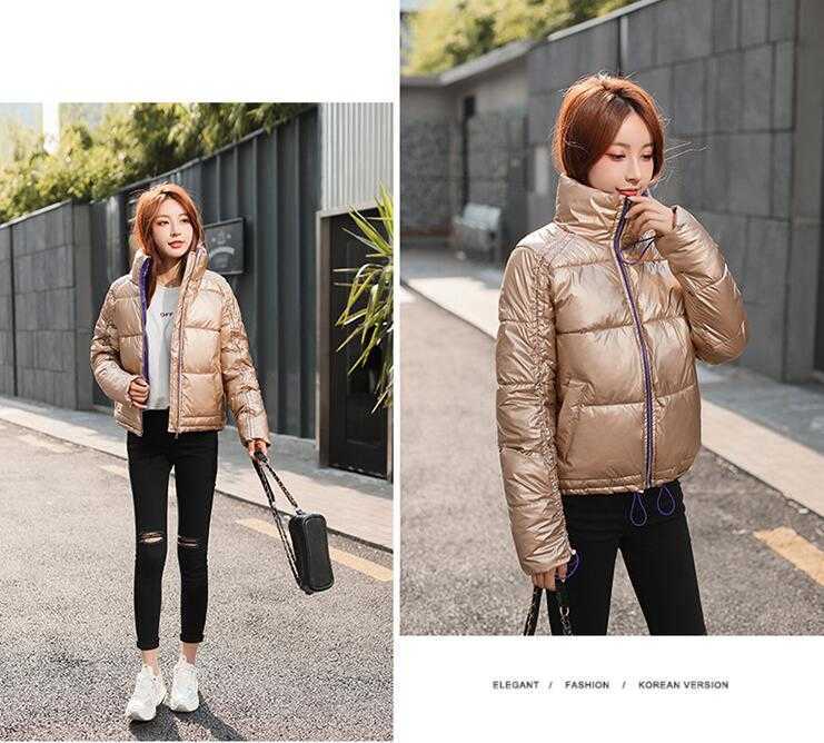 Parka Womens Winter Coats Womans short Cotton Casual Fashion Standing collar Jackets Warm Parkas Female Overcoat Coat 211013