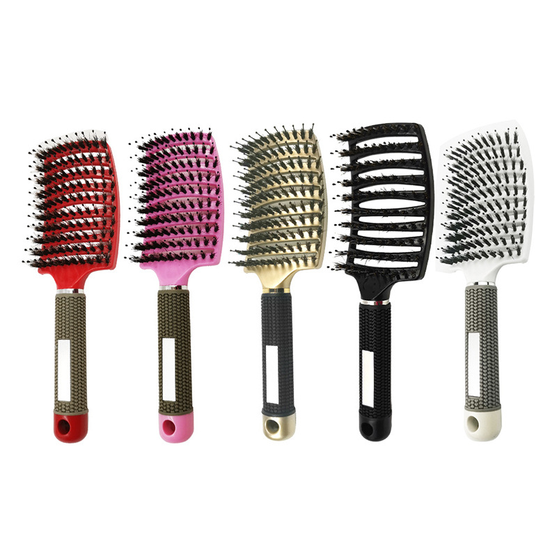 Bristle Nylon Hair Scalp Massage Brushes Women Wet Curly Detangle Brush for Salon Hairdressing Styling Tools