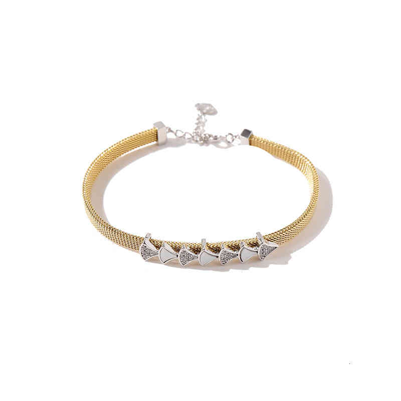 Charm Bracelets 56 Home and Abroad Independent Design Jewelry Fashion Micro Diamond Shell Fan Chain Bracelet