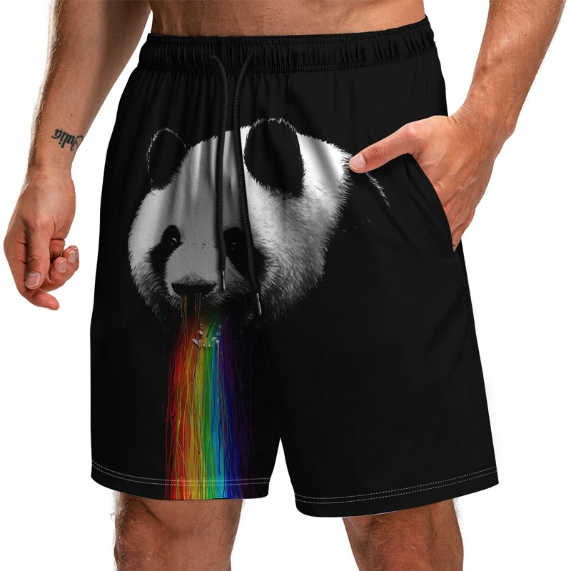 2021New Summer Animal Graphic Beach Shorts For Male 3D Bear Panda Print Casual Loose And Breathing Men/Women Short Pants
