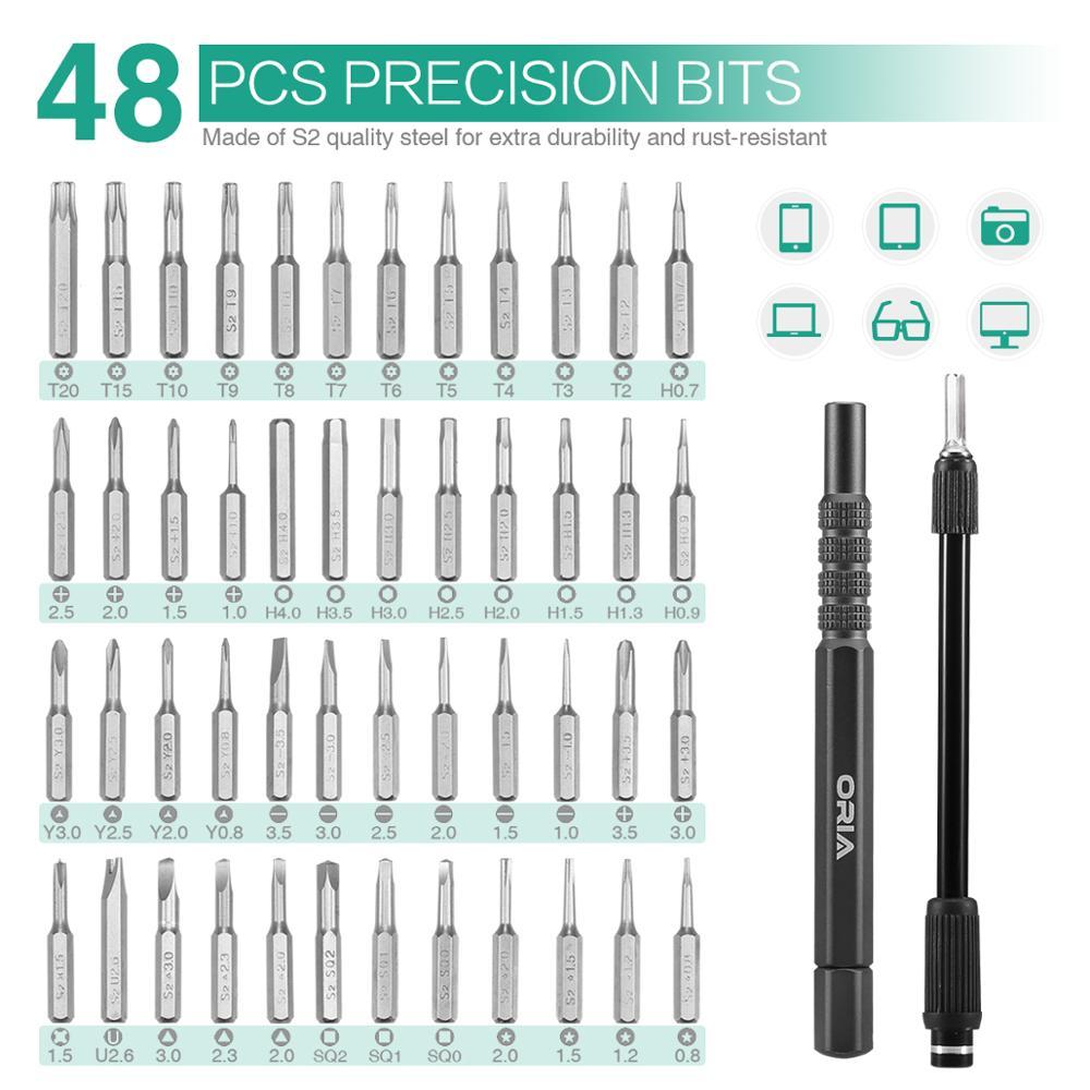 50 in 1 multi screwdriver set with 48 precision bit hand tool screwdriver for computer pc computer repair tools from mobile phone
