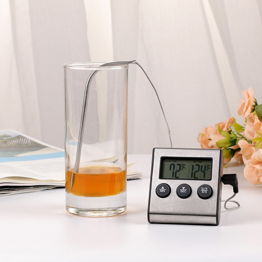 Outad Digital Oven Thermometer Cooking Food Cooking Meat Bbq Sample Thermometer with Timer Wate Milk Temperature Cooking Tool