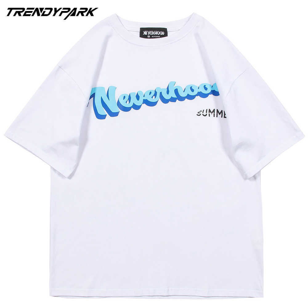 Men's Hip Hop Harajuku T-Shirt Streetwear Letter Print T Shirt Summer Short Sleeve Tshirt Cotton Casual Oversized Tops Tees 210601