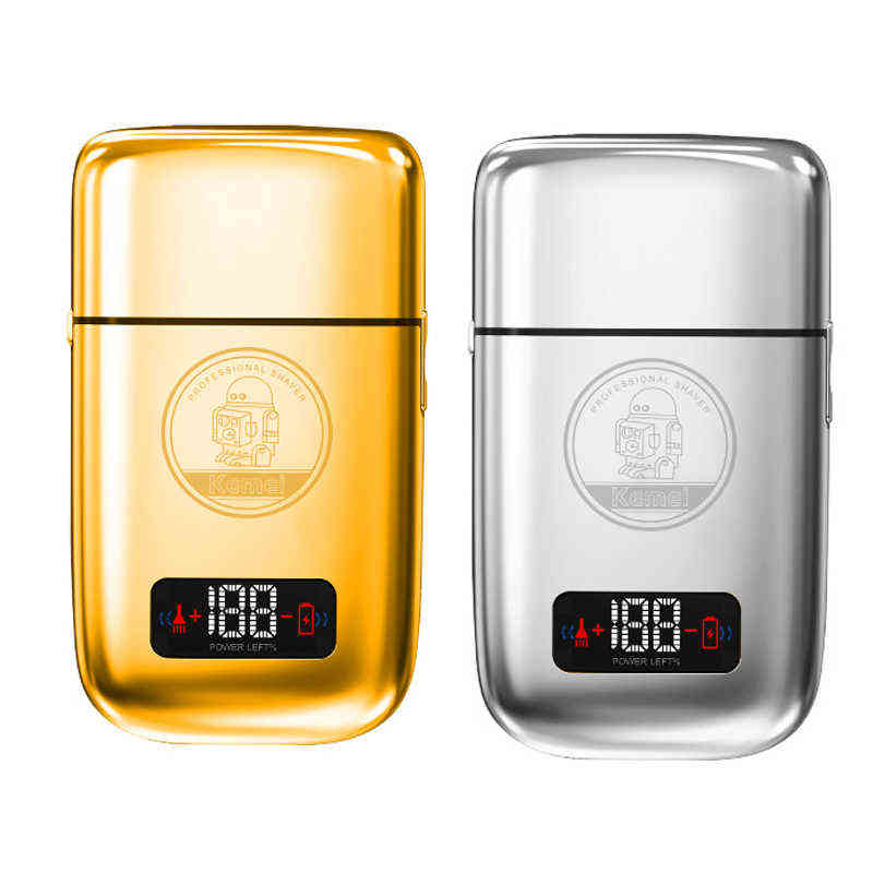 Original kemei metal 5-speed electric shaver for hair beard rechargeable bald shaving machine for men fade finishing tool Shaper 220112