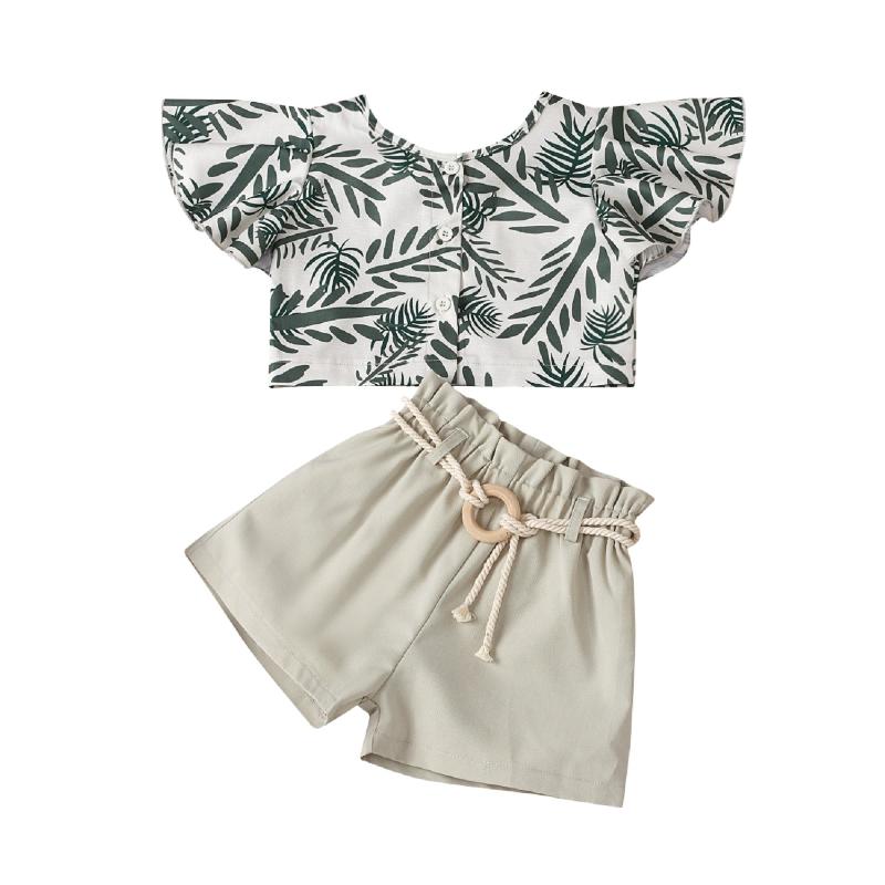 Clothing Sets 1-6Y Casual Children Kid Baby Girl Summer Outfits Short Sleeve Leaf Print Tops+Shorts Outfit 2pcs, White
Clothing Sets 1-6Y Casual Children Kid Baby Girl Summer Outfits Short Sleeve Leaf Print Tops+Shorts Outfit 2pcs, White