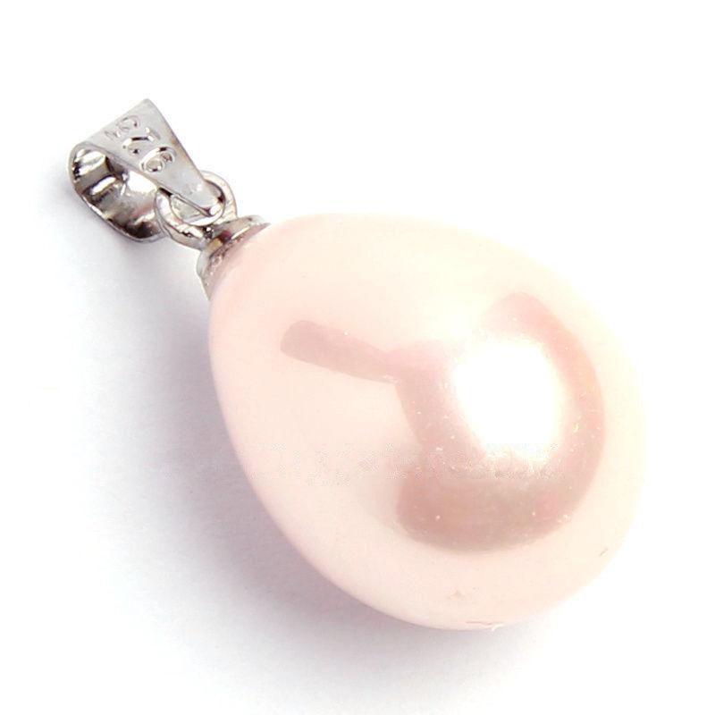 Pendant Necklaces Genuine 12x16mm Natural Colorful South Sea Shell Pearl Drop Necklace, Silver
Pendant Necklaces Genuine 12x16mm Natural Colorful South Sea Shell Pearl Drop Necklace, Silver