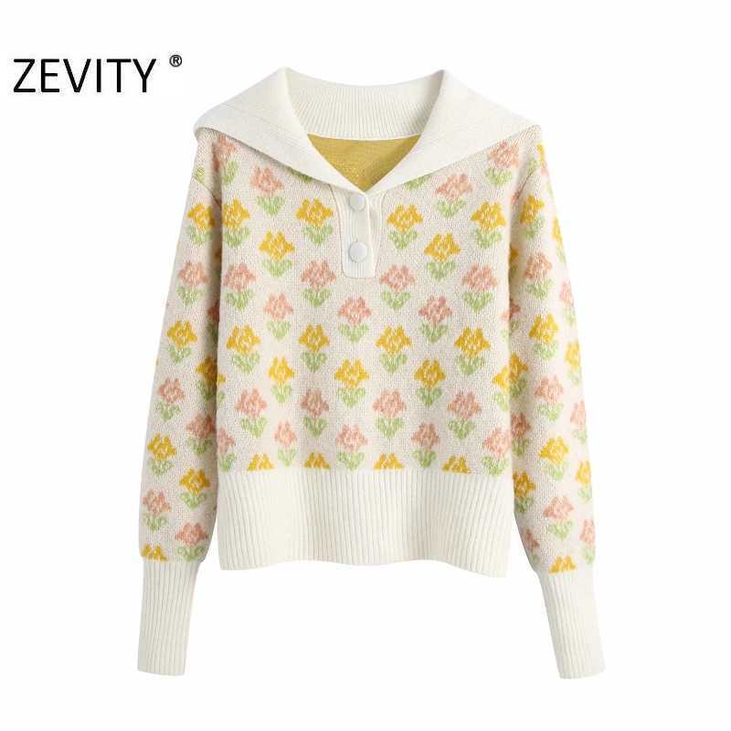 Zevity Women Sweet Flower Print Turn Down Collar Knitting Sweater Female Chic Long Sleeve Casual Slim Pullovers Brand Tops S475 210603, As pic s475bb
Zevity Women Sweet Flower Print Turn Down Collar Knitting Sweater Female Chic Long Sleeve Casual Slim Pullovers Brand Tops S475 210603, As pic s475bb