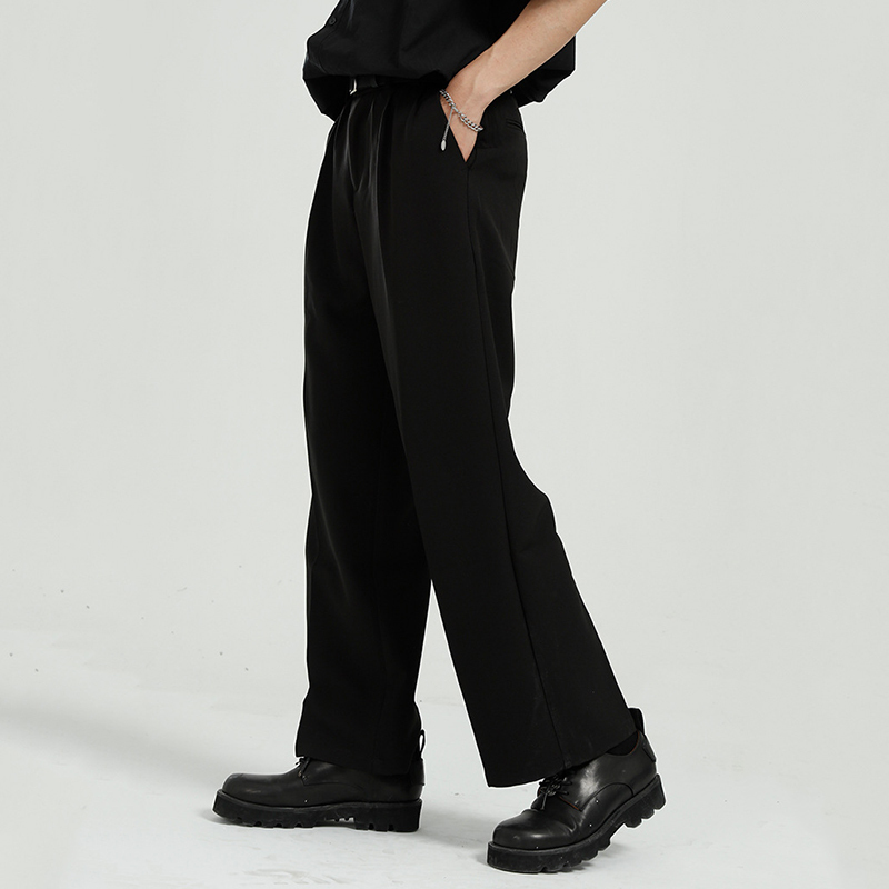 IEFB Men's Clothing Spring Korean Trend Loose Straight Pants Simple Pure Color Wide Leg Suit Pants For Male 9Y5844 210524