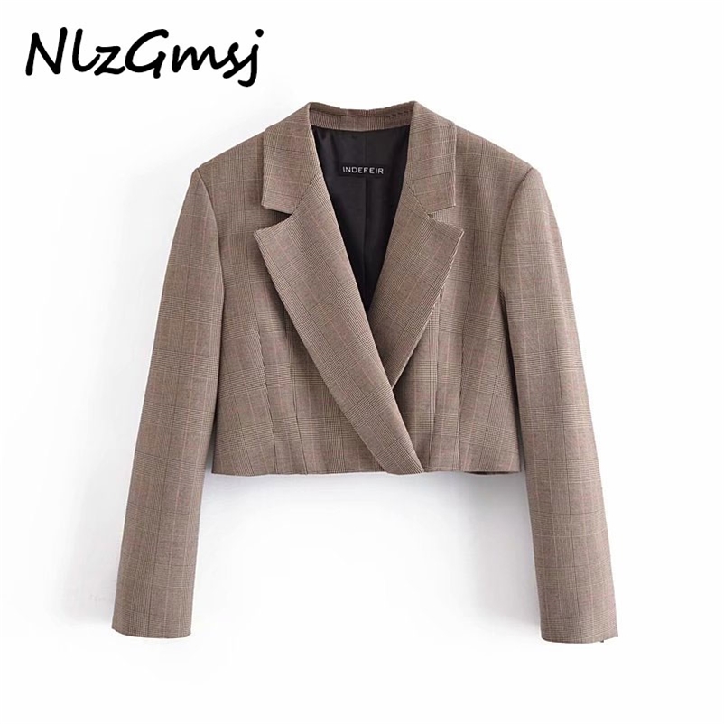 Women Beige Hidden Breasted Cropped Blazer Spring Autumn Casual Long Sleeve Top Jacket Fashion Ladies 210628, As picture
Women Beige Hidden Breasted Cropped Blazer Spring Autumn Casual Long Sleeve Top Jacket Fashion Ladies 210628, As picture