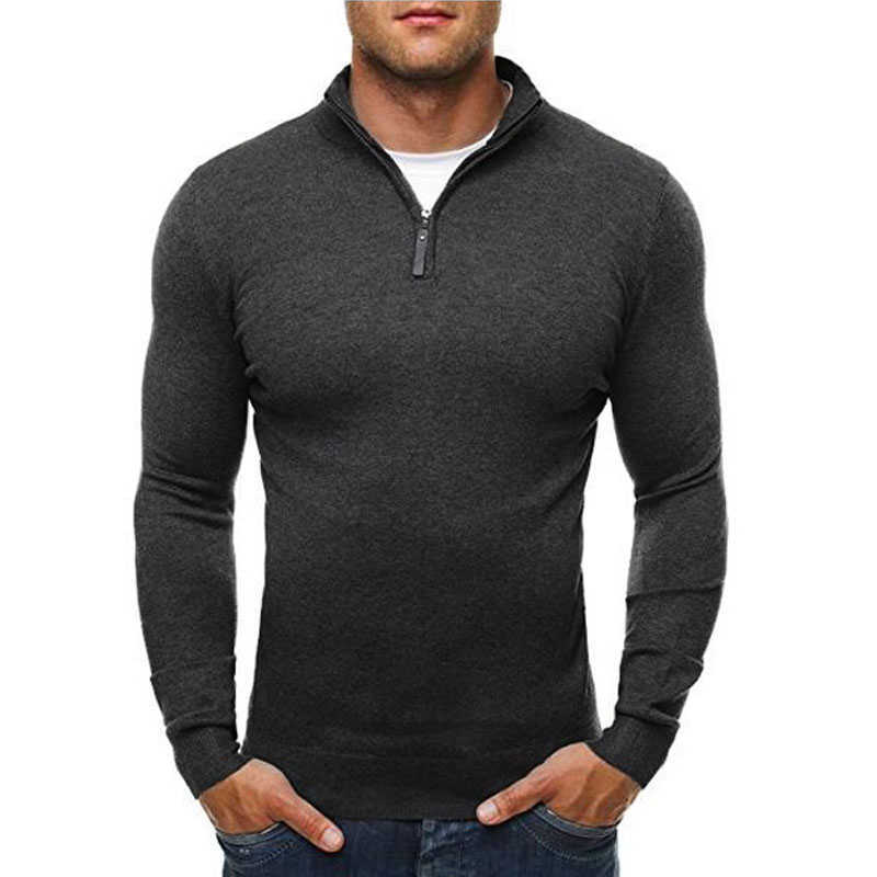Mens Sweaters Casual Cotton Turtleneck Knitted Sweater Men Slim Fit Long Sleeve Solid Knitwear Pullover Men Size M-3XL 210929