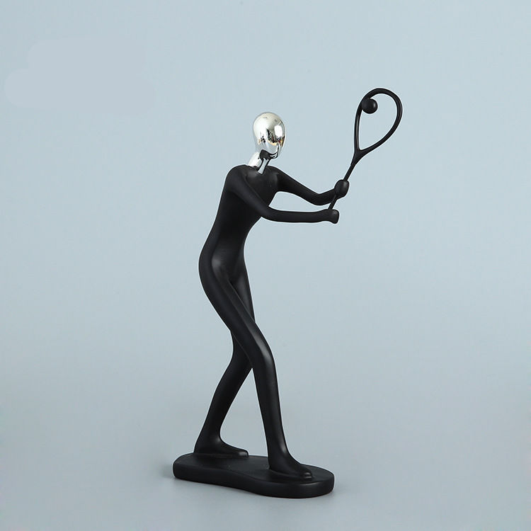 Novelty Games Crafts Modern Abstract Sculpture Sports Tennis player figure model Statue Art Carving Resin Figurine Home Decorations gift
Novelty Games Crafts Modern Abstract Sculpture Sports Tennis player figure model Statue Art Carving Resin Figurine Home Decorations gift
