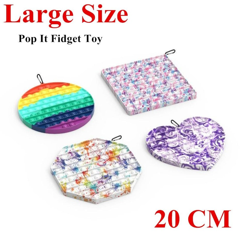 New 20CM Large Size Pop It Fidget Toy Push Bubble Autism Needs Squishy Antistress Reliever Sensory Toys Adult Child Funny Anti Stress Gifts
New 20CM Large Size Pop It Fidget Toy Push Bubble Autism Needs Squishy Antistress Reliever Sensory Toys Adult Child Funny Anti Stress Gifts