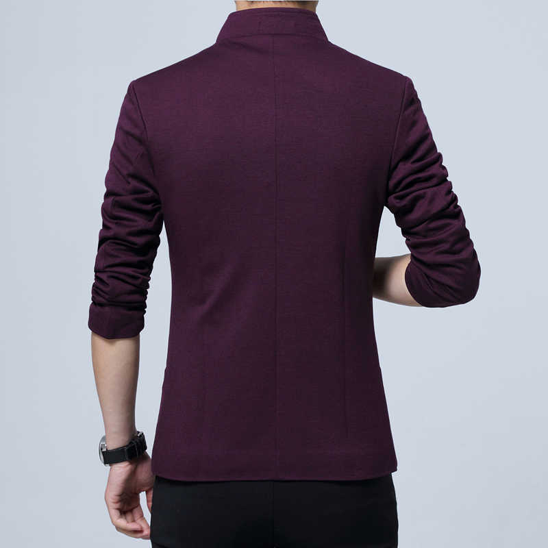 Liseaven Blazer Men Jackets Male Stand Collar Male Blazers Slim Fit Mens Blazer black Jacket Men Plus Size 5XL 210819