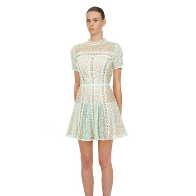 Summer Elegant Light Green Lace Dress Women 2020 Casual O-neck Short Sleeve A-line Mini Dress, Black;gray
Summer Elegant Light Green Lace Dress Women 2020 Casual O-neck Short Sleeve A-line Mini Dress, Black;gray