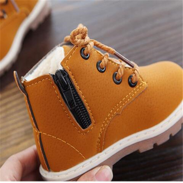 Autumn Winter kids Girls Boys Martin Boots Children Sports Shoes Zipper Nubuck Leather Toddle Baby Shoes Fashion Boot