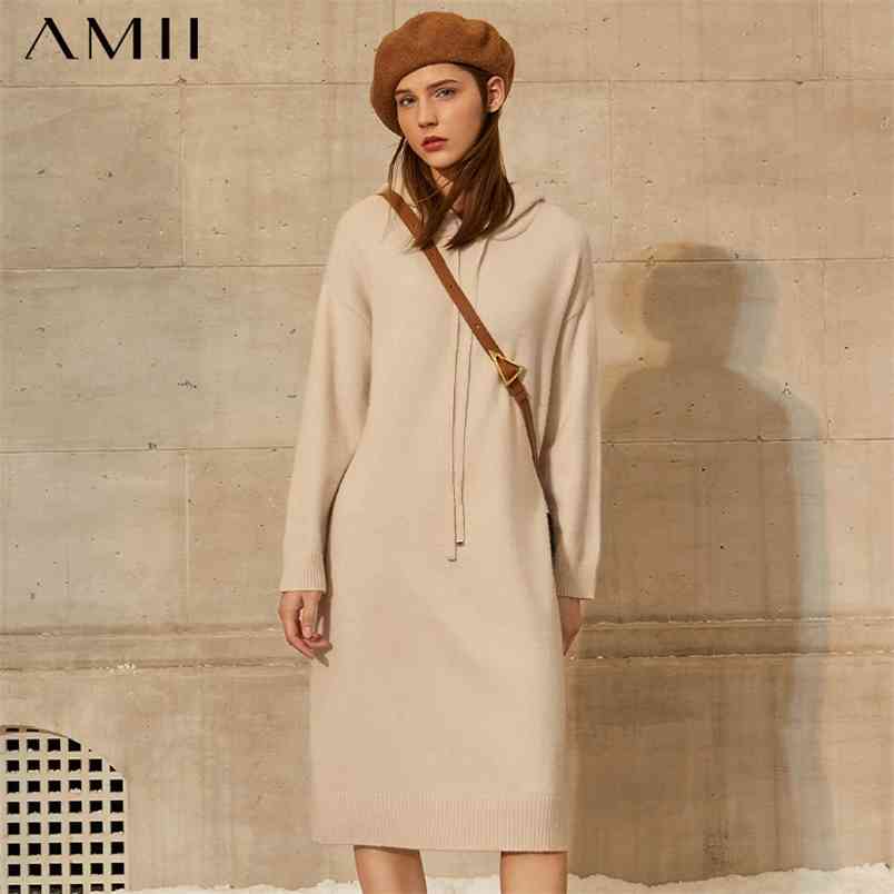 Minimalism Autumn Winter Dresses For Women Fashion School Style Hooded Knitted Sweater Causal Female 12070561 210527, Apricot
Minimalism Autumn Winter Dresses For Women Fashion School Style Hooded Knitted Sweater Causal Female 12070561 210527, Apricot