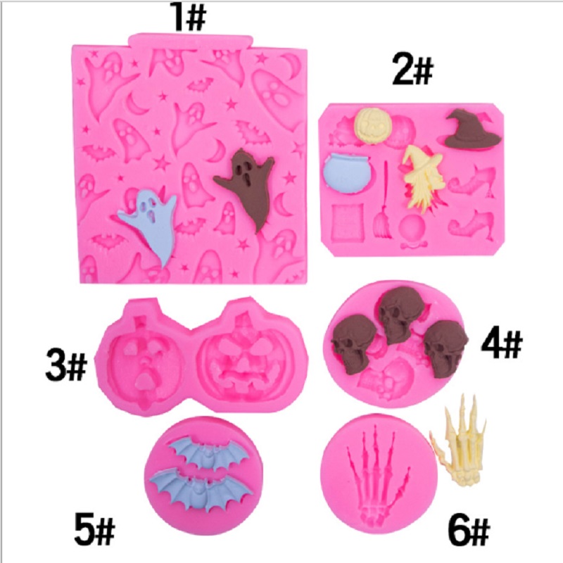 Silicone cake mould Halloween Ghost Skeleton Palm Bat Fondant mold DIY Decorative Chocolate moulds XB
Silicone cake mould Halloween Ghost Skeleton Palm Bat Fondant mold DIY Decorative Chocolate moulds XB