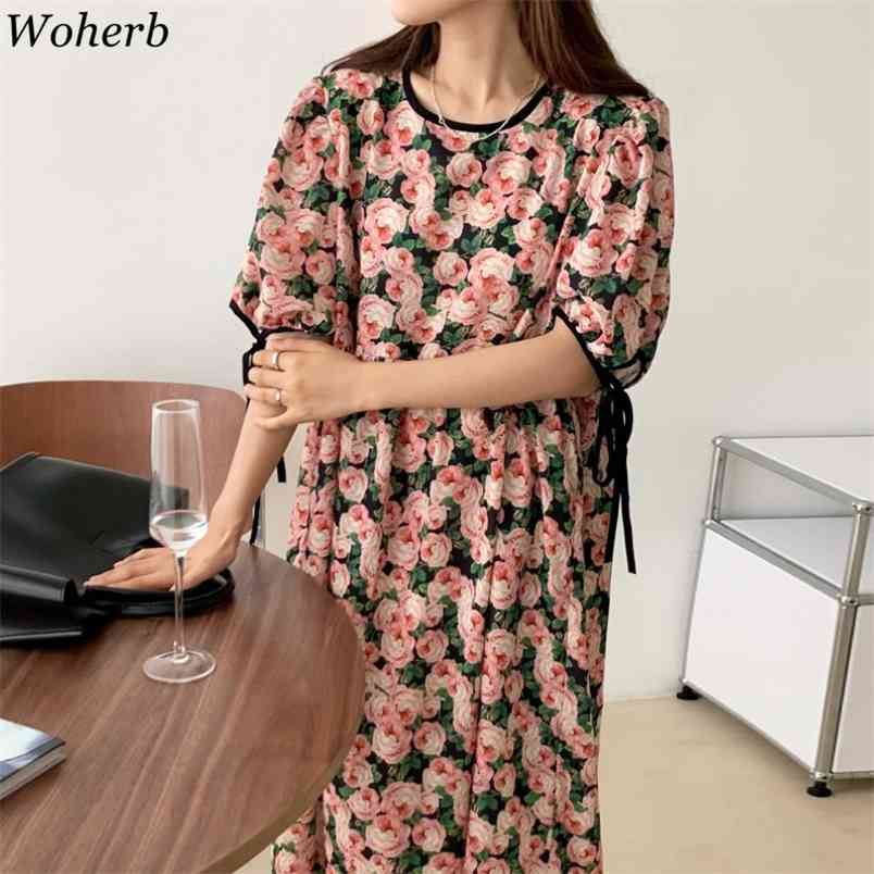 Print Sweet Dress for Women O Neck Lace-up Puff Sleeve Loose Waist Vestidos Summer Vintage Holiday Ladies Dresses 210519, Photo color
Print Sweet Dress for Women O Neck Lace-up Puff Sleeve Loose Waist Vestidos Summer Vintage Holiday Ladies Dresses 210519, Photo color