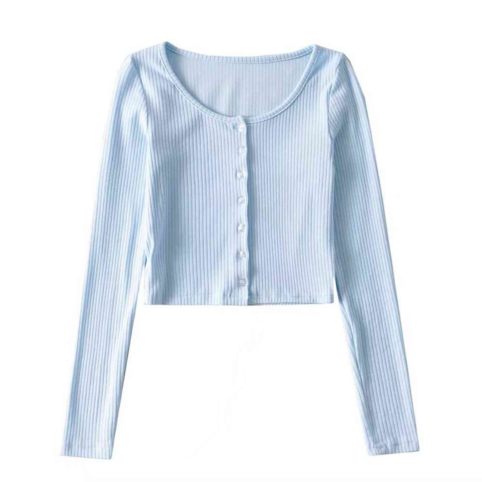 Korean knit sweaters women cropped cardigan sexy long sleeve crop sweater o neck button up sweater vintage ribbed cardigan green 211117