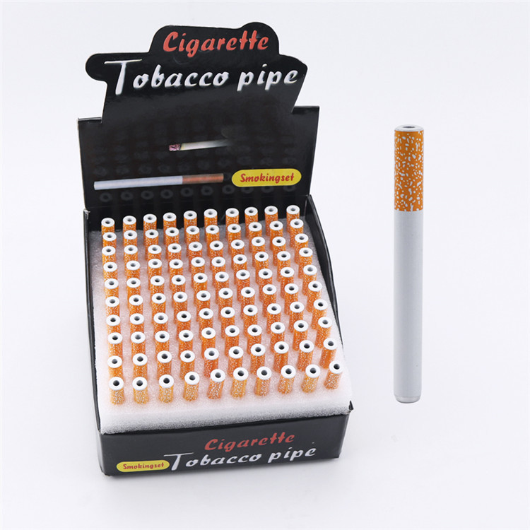 Cigarette Shape Smoking Pipes Ceramic Hitter Pipe Yellow Filter Color100pcs/box 77mm One Bat Metal tips
Cigarette Shape Smoking Pipes Ceramic Hitter Pipe Yellow Filter Color100pcs/box 77mm One Bat Metal tips