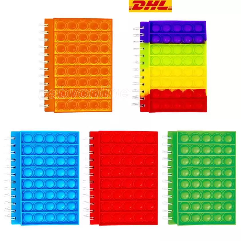 DHL Notebook A5 Finger Bubble Fidget Toys Silicone Cover Kids Learning School Office Supplies
DHL Notebook A5 Finger Bubble Fidget Toys Silicone Cover Kids Learning School Office Supplies