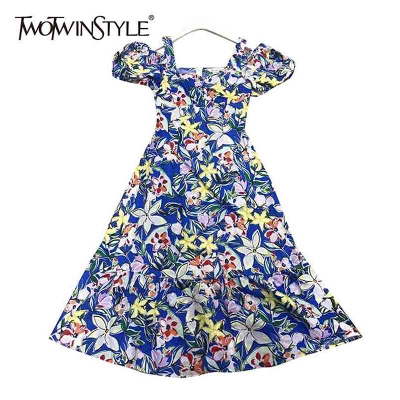 Floral Print Dress For Women Square Collar Puff Short Sleeve High Waist Elegant Midi Dresses Female Summer 210520, Aspicture
Floral Print Dress For Women Square Collar Puff Short Sleeve High Waist Elegant Midi Dresses Female Summer 210520, Aspicture
