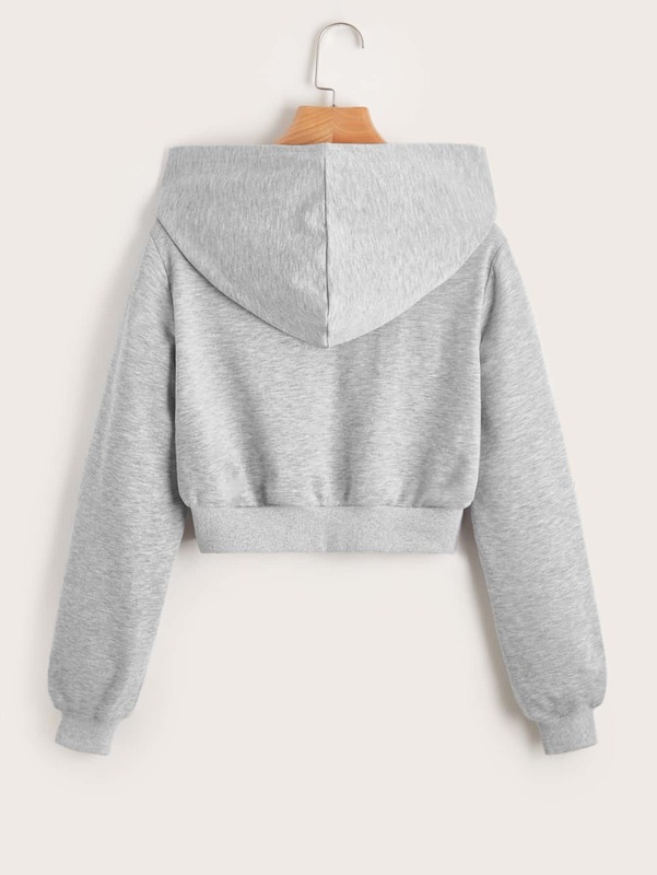 Teen Girls Kangaroo Pocket Zip Up Hoodie SHE