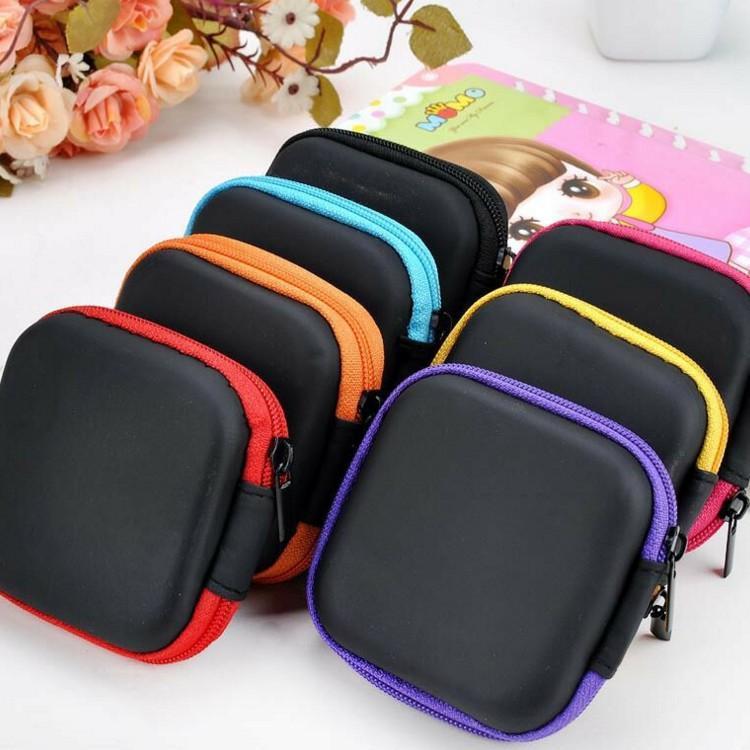 Storage Boxes Headphone Case Pu Leather Earbuds Pouch Mini Zipper Earphone Box Protective Usb Cable Organizer Fidget Spinner Stor 0620