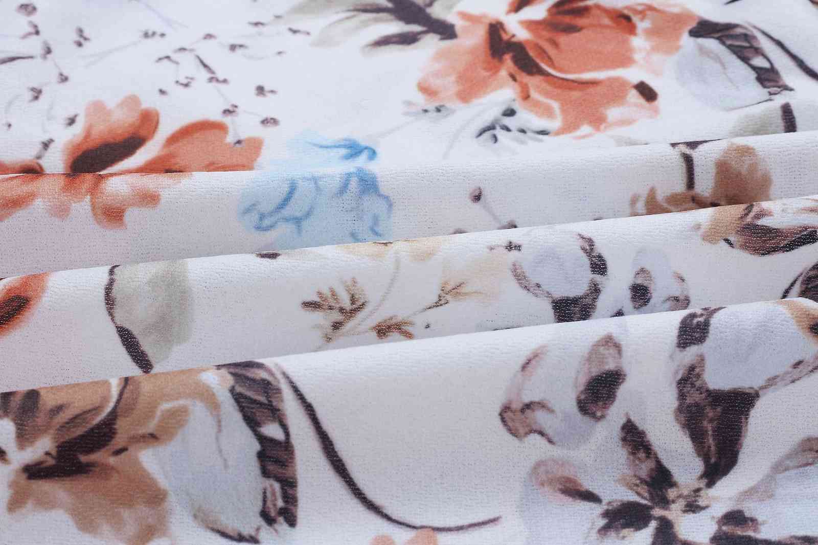 White Ruffled Mini Vintage Print Irregular Dress Autumn Clothing Lantern Sleeve Elegant Chiffon Dress Lace up Slim Streetwear 210325