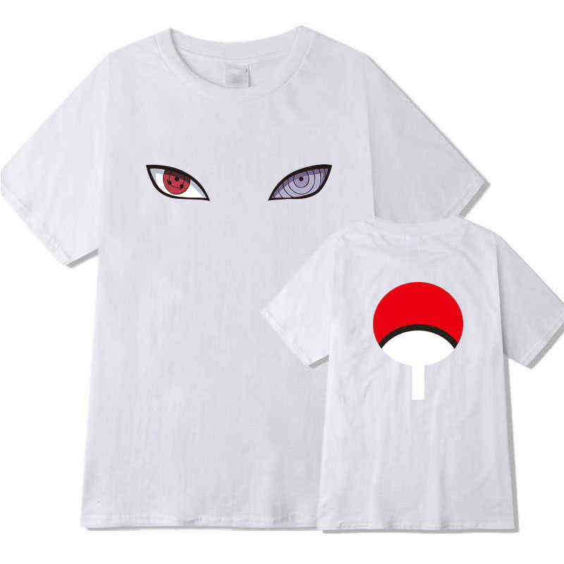 2021 New Arrival Harajuku Anime T Shirt Uchiha Uzumaki Hatake Eyes Printing O-Neck T-Shirt fashion Streetwear Tshirt Tops Y220214
