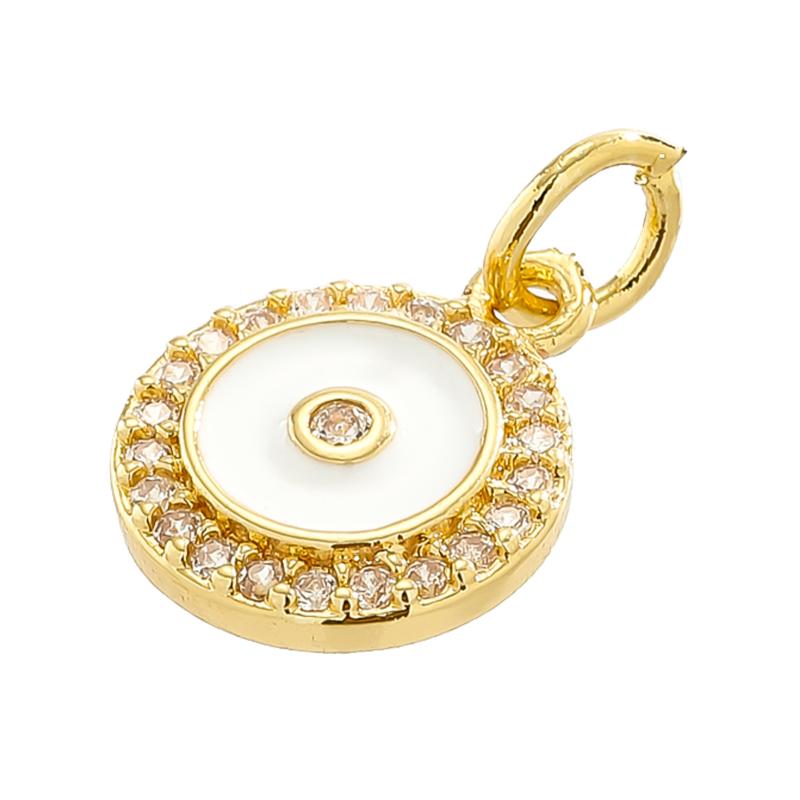 Charms Copper Round Zircon Enamel Diy Pendant Fit Necklace Bracelet For Jewelry Making Accessories Gift, Bronze;silver
Charms Copper Round Zircon Enamel Diy Pendant Fit Necklace Bracelet For Jewelry Making Accessories Gift, Bronze;silver