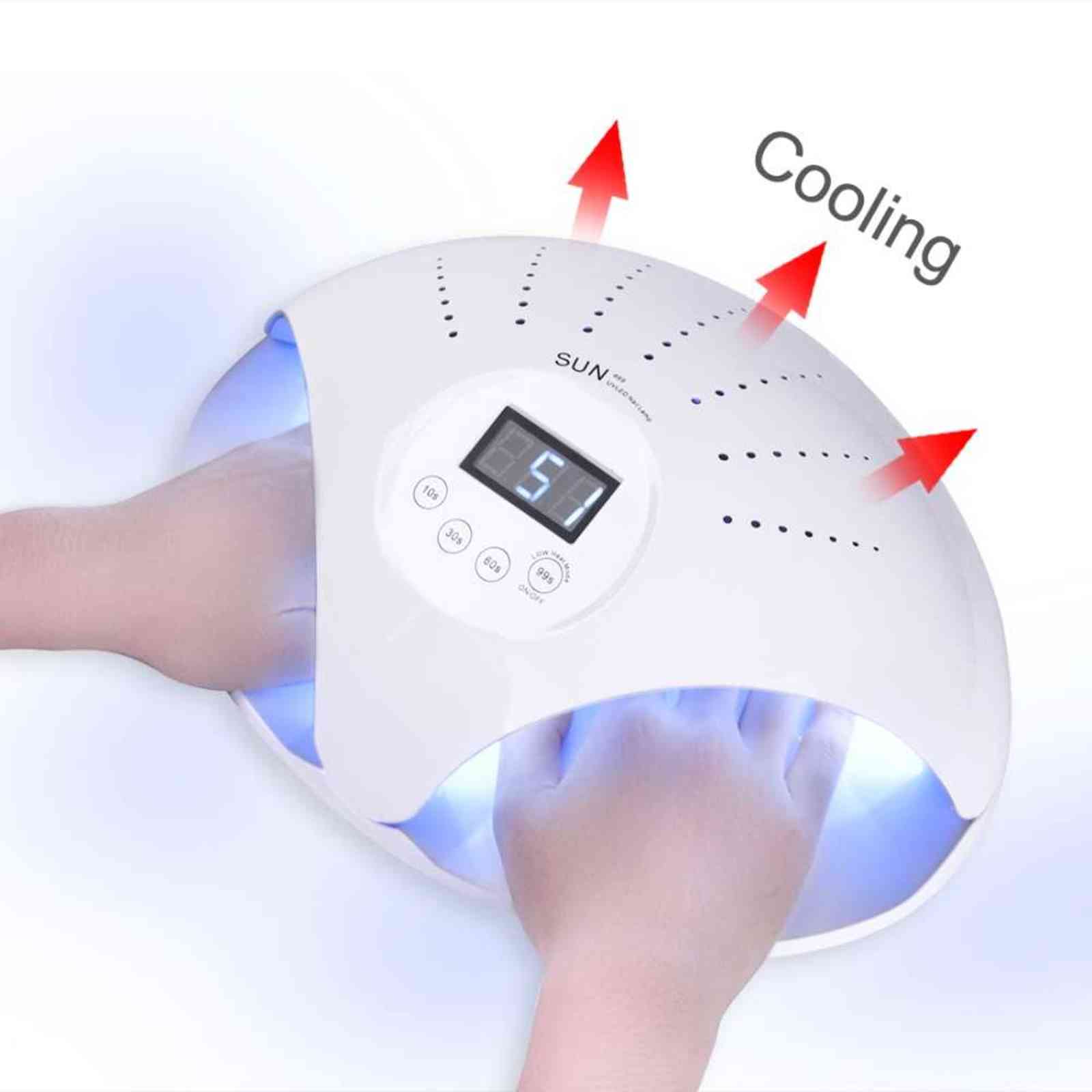 Led UV Lamp Nail Gel Manicure Foot Dryer Two Hands s Drying s Light 211118