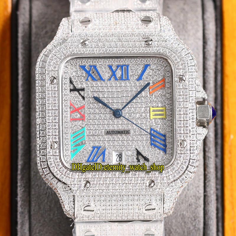 2021 TWF SA0018 Paved Diamonds ETA A2824 Automatic Mens Watch Fully Iced Out Diamond Rainbow Roman Dial 316L Stainless Steel Bracelet Jewelry eternity Watches, Watch waterproof production cost
2021 TWF SA0018 Paved Diamonds ETA A2824 Automatic Mens Watch Fully Iced Out Diamond Rainbow Roman Dial 316L Stainless Steel Bracelet Jewelry eternity Watches, Watch waterproof production cost