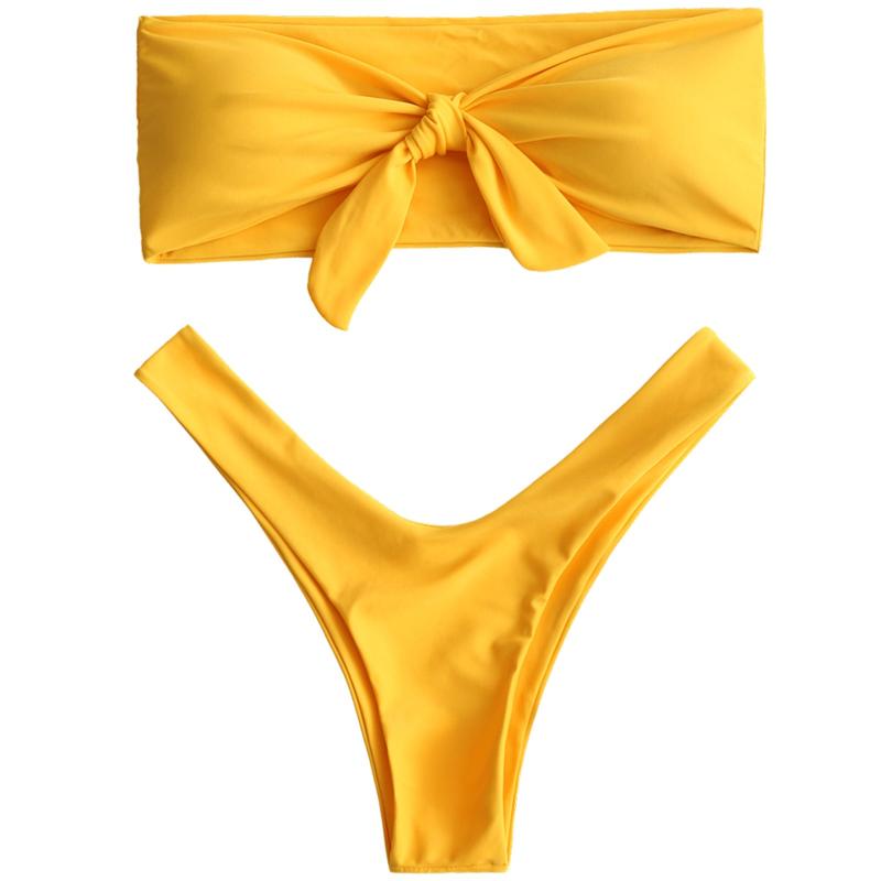 Women' Swimwear Front Bowknot Bikini Set Women Solid Bandeau Sexy Swimsuit Lace Up Strapless Female Low Waist Bathing Suit 2021 A50, Ye
Women' Swimwear Front Bowknot Bikini Set Women Solid Bandeau Sexy Swimsuit Lace Up Strapless Female Low Waist Bathing Suit 2021 A50, Ye