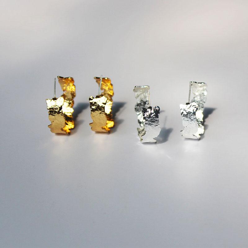 Stud GSOLD Trendy Geometric C-Shaped Earring Irregular Metal Folds Texture Women Temperament Jewelry Accessories
Stud GSOLD Trendy Geometric C-Shaped Earring Irregular Metal Folds Texture Women Temperament Jewelry Accessories