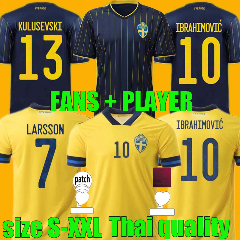 FANS PLAYER VERSION 2021 2022 Sweden soccer jersey home away 21 22 sverige FORSBERG LINDELOF BERG IBRAHIMOVIC team football shirts uniforms TOP Thai, Away men kit+patch
FANS PLAYER VERSION 2021 2022 Sweden soccer jersey home away 21 22 sverige FORSBERG LINDELOF BERG IBRAHIMOVIC team football shirts uniforms TOP Thai, Away men kit+patch