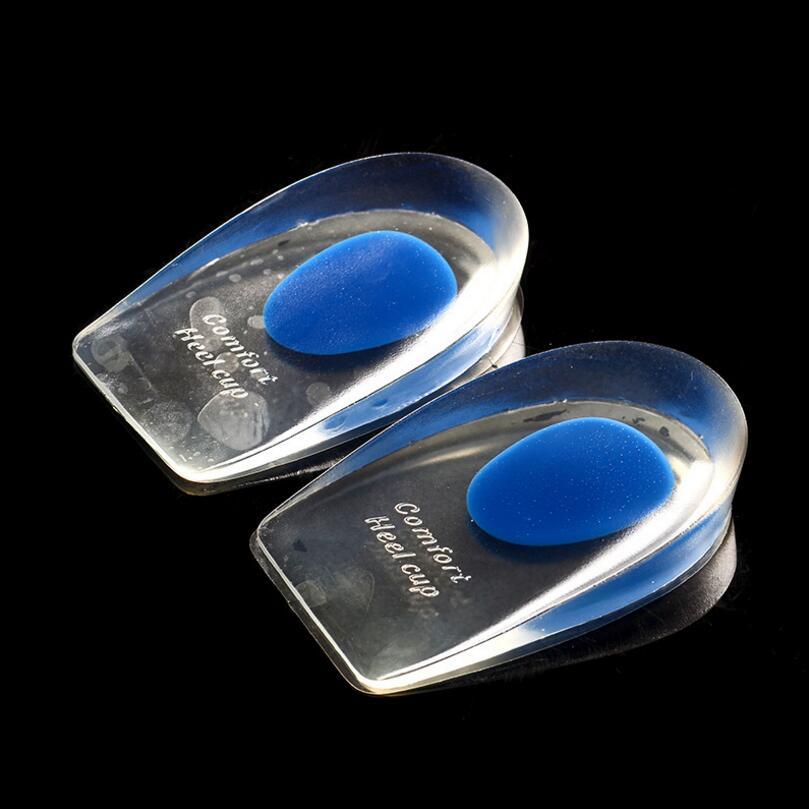 500pcs fashion Silicone Gel Insoles Heel Pad Foot Care Cups Calcaneal Spur Elastic Care Half Insole