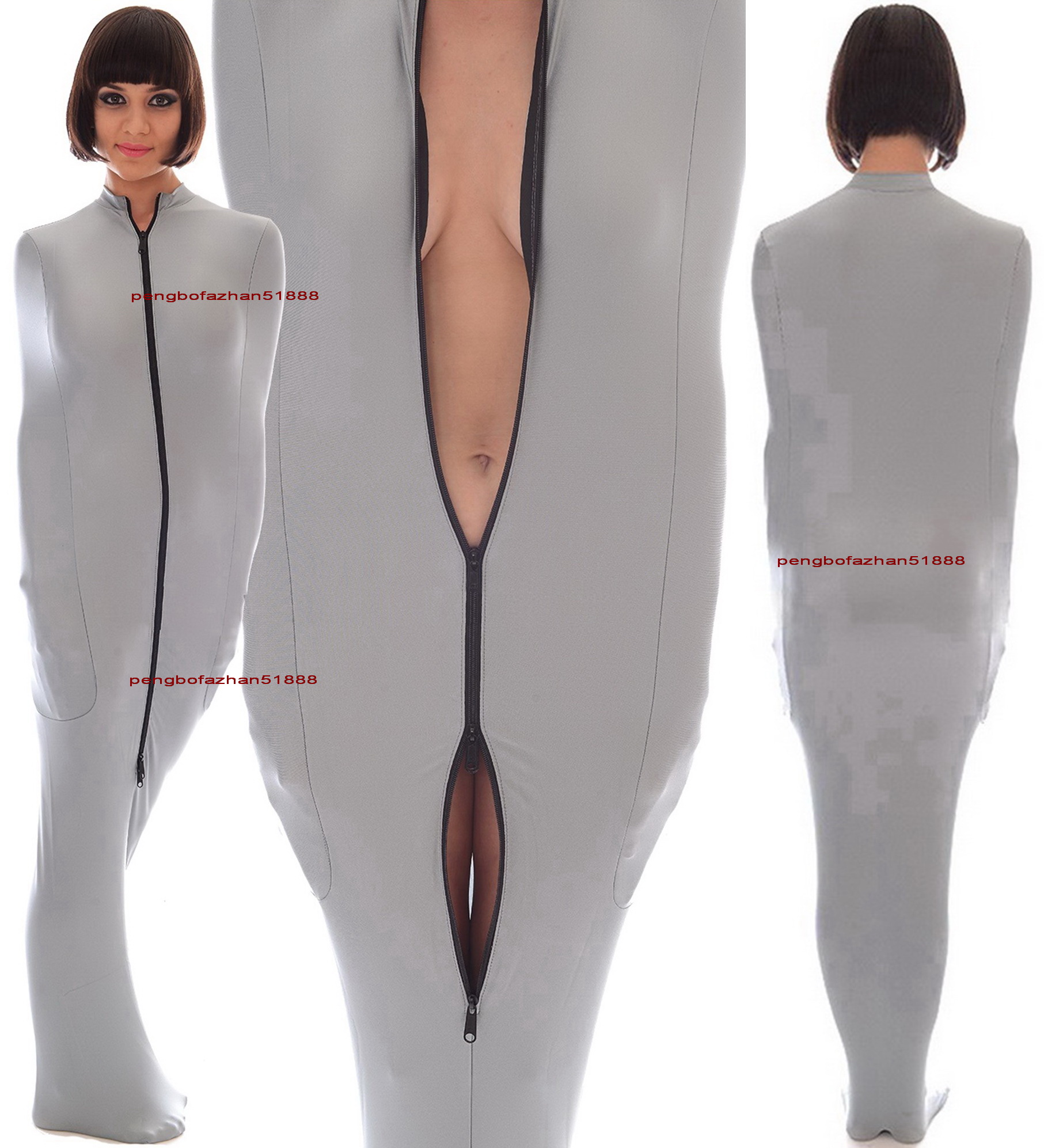 Sexy Silver Gray Lycra Spandex Mummy Costumes Sleeping Bag With internal Arm Sleeves Unisex Sleepsacks Body Bags Catsuit Costume Outfit Front Extra Long Zipper P021
Sexy Silver Gray Lycra Spandex Mummy Costumes Sleeping Bag With internal Arm Sleeves Unisex Sleepsacks Body Bags Catsuit Costume Outfit Front Extra Long Zipper P021