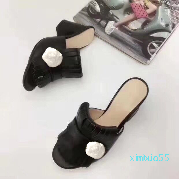 Classic woman Sandals Lady Summer Designer Sandals Metal buckle Leather sexy high heeled shoes Coarse heel Half slippers, Black
Classic woman Sandals Lady Summer Designer Sandals Metal buckle Leather sexy high heeled shoes Coarse heel Half slippers, Black
