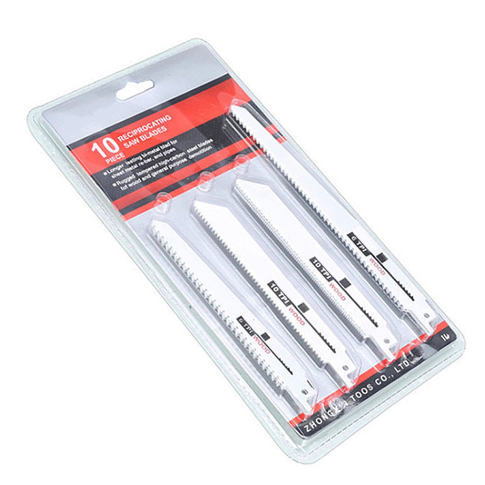 4pcs Reciprocating Saw Blade Set High Carbon Steel Saber Saw For Wood Metal Cutting Power Tools Accessories Woodworking Tools