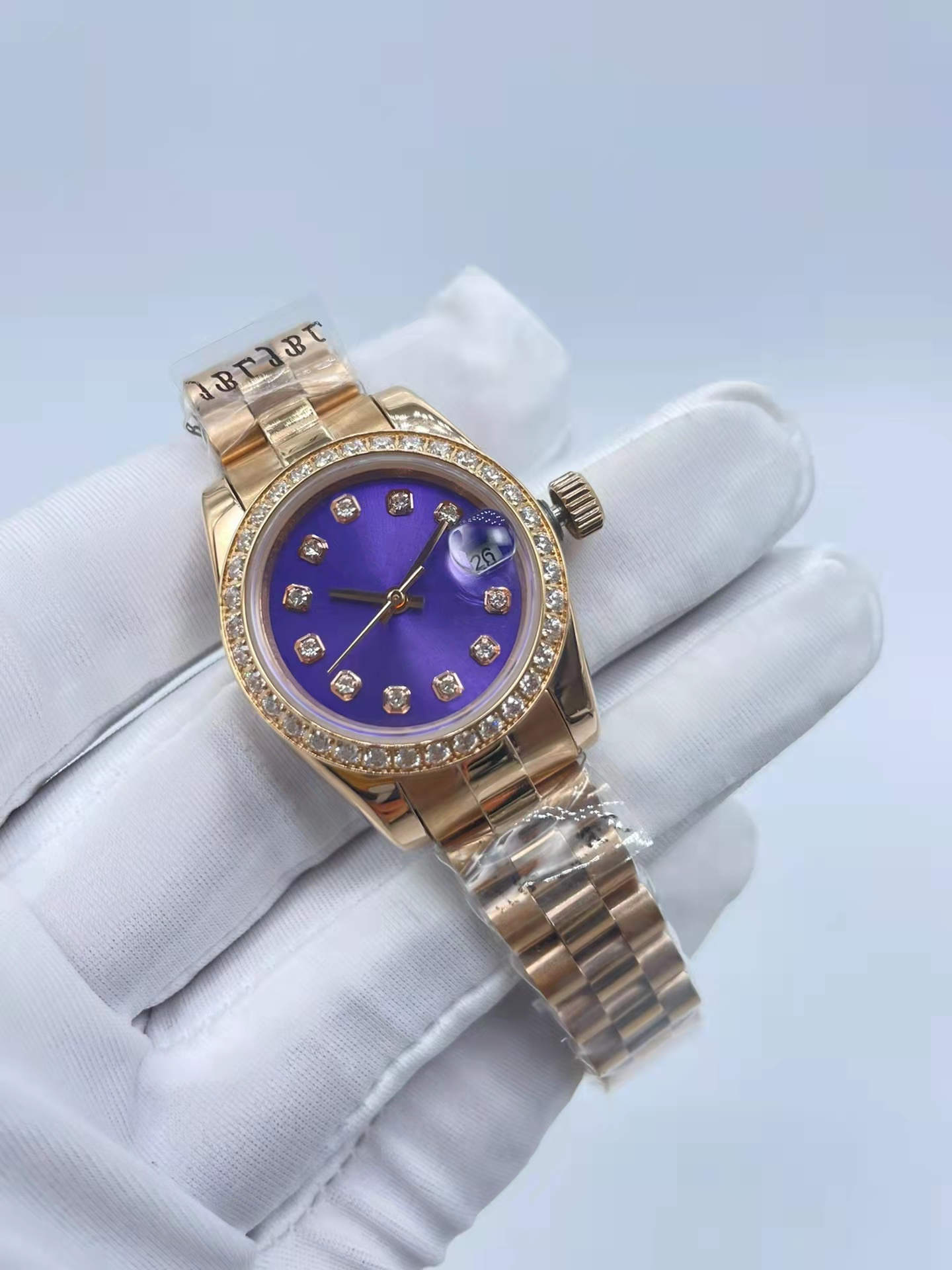 Ladies Automatic Watch Fashion Waterproof Sapphire Mirror 26mm diamond bezel Stainless steel fold buckle, Camel
Ladies Automatic Watch Fashion Waterproof Sapphire Mirror 26mm diamond bezel Stainless steel fold buckle, Camel