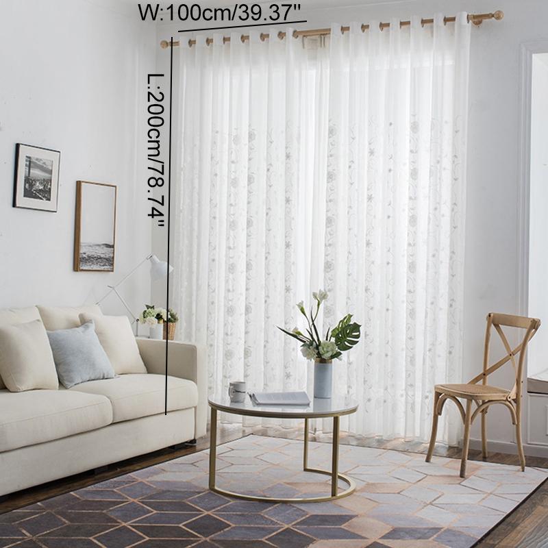 Curtain & Drapes 1 Piece White Cotton Polyester Small Flowers Embroidered Half Transparent Window Screen Punched Thin Curtains
Curtain & Drapes 1 Piece White Cotton Polyester Small Flowers Embroidered Half Transparent Window Screen Punched Thin Curtains