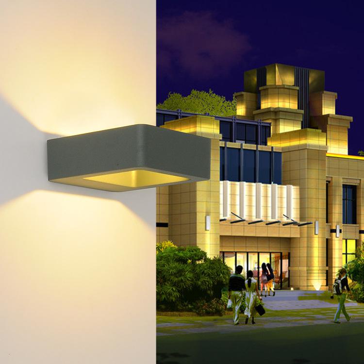 Lampes murales extérieures moderne 8W lumière LED AC85-265V en aluminium lampe étanche jardin porche Patio côté éclairage de porte d'entrée