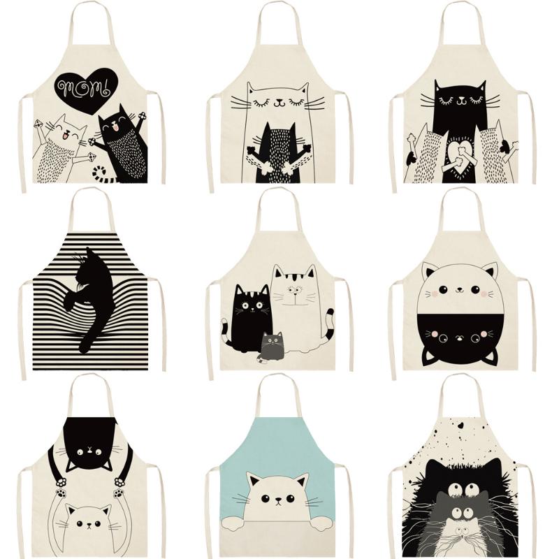 Cartoon Black White Cat Cute Pattern Printed Kitchen Aprons For Women Linen Bibs Household Cleaning Pinafore Home Cooking Apron
Cartoon Black White Cat Cute Pattern Printed Kitchen Aprons For Women Linen Bibs Household Cleaning Pinafore Home Cooking Apron
