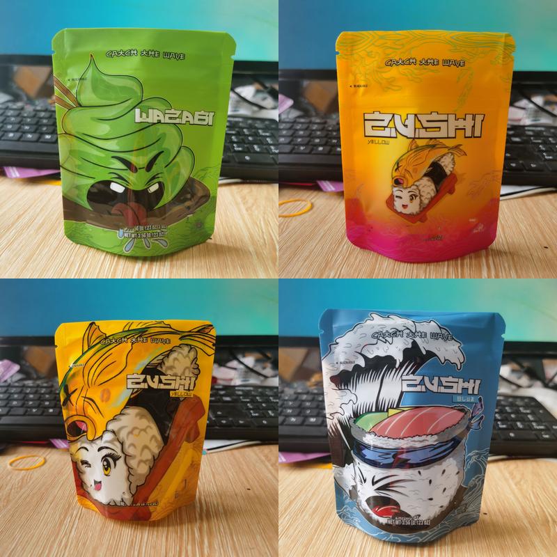99mm X 125mm Printed Zushi Vol 3 Zoy Mylar Bags The Ten Co Blue Child Resistant Wazabi Yellow K Heat Sealable jllGLi
99mm X 125mm Printed Zushi Vol 3 Zoy Mylar Bags The Ten Co Blue Child Resistant Wazabi Yellow K Heat Sealable jllGLi