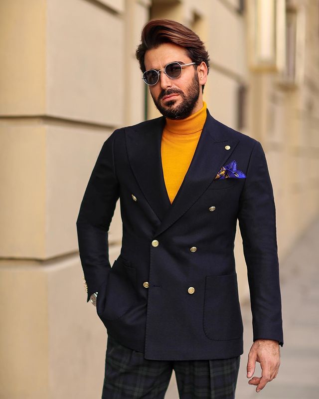 Summer Navy Blue Groomsmen Tuxedos High Quality Double Breasted Jacket Business Party Prom Wedding Blazer Custom One Piece