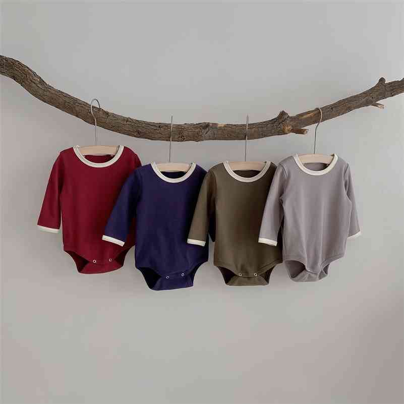 Baby boys girls solid color long sleeve base bodysuits 0-2 years infant kis cotton all-match jumpsuits 210708, Gray
Baby boys girls solid color long sleeve base bodysuits 0-2 years infant kis cotton all-match jumpsuits 210708, Gray